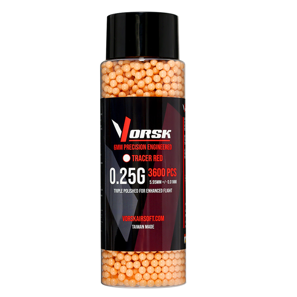 Vorsk Tracer Triple Polished QC BBs 0,25g 3.600er Flasche rot