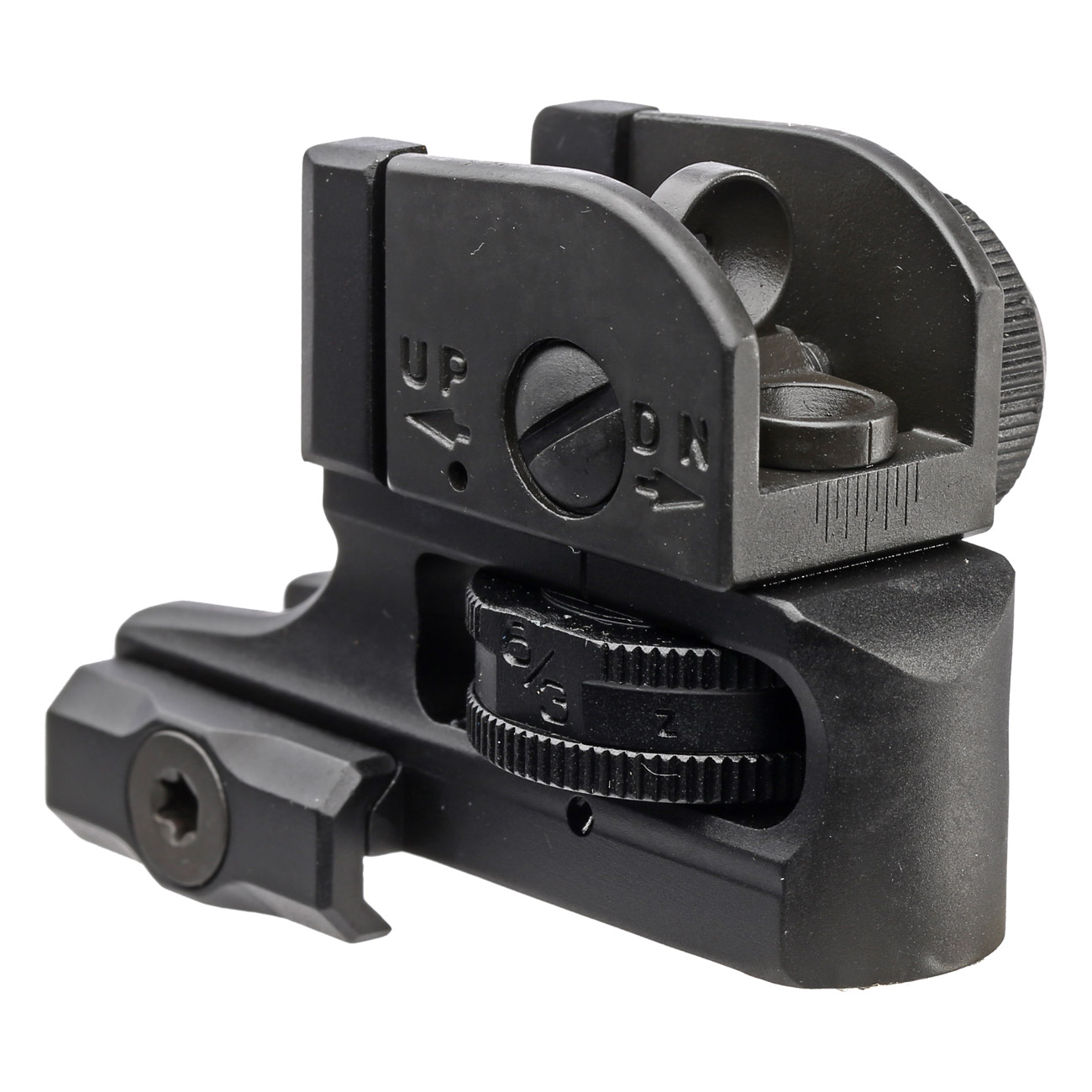 UTG AR15 Super Slim Fixed Rear Sight f. 21mm Schienen schwarz Bild 2