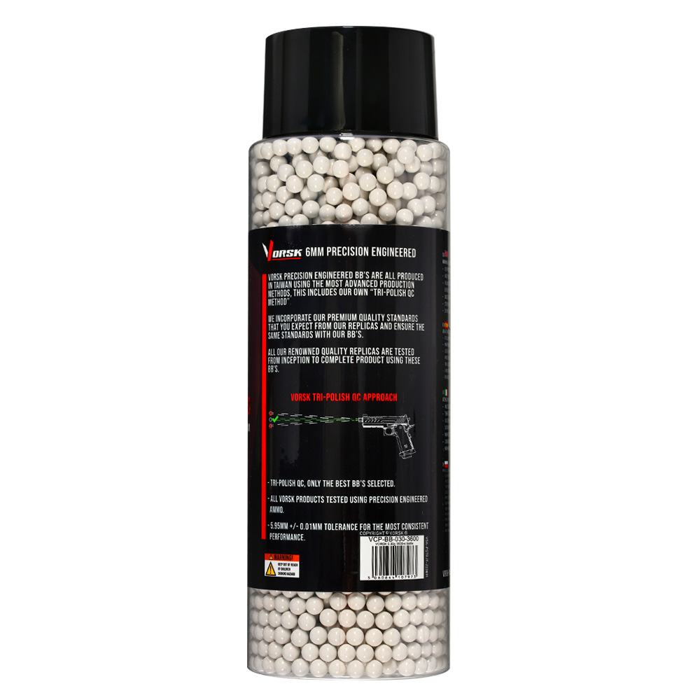 Vorsk Triple Polished QC BBs 0,30g 3.600er Flasche weiss Bild 1