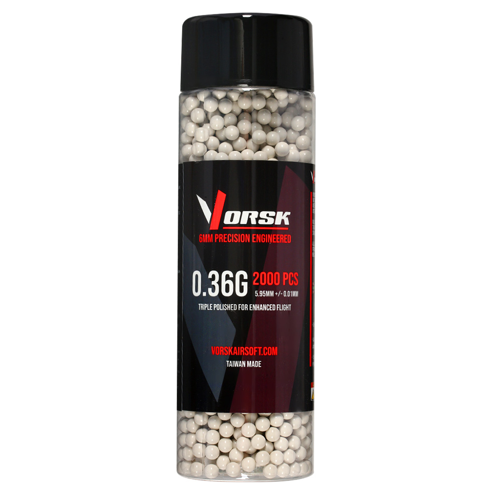 Vorsk Triple Polished QC BBs 0,36g 2.000er Flasche weiss