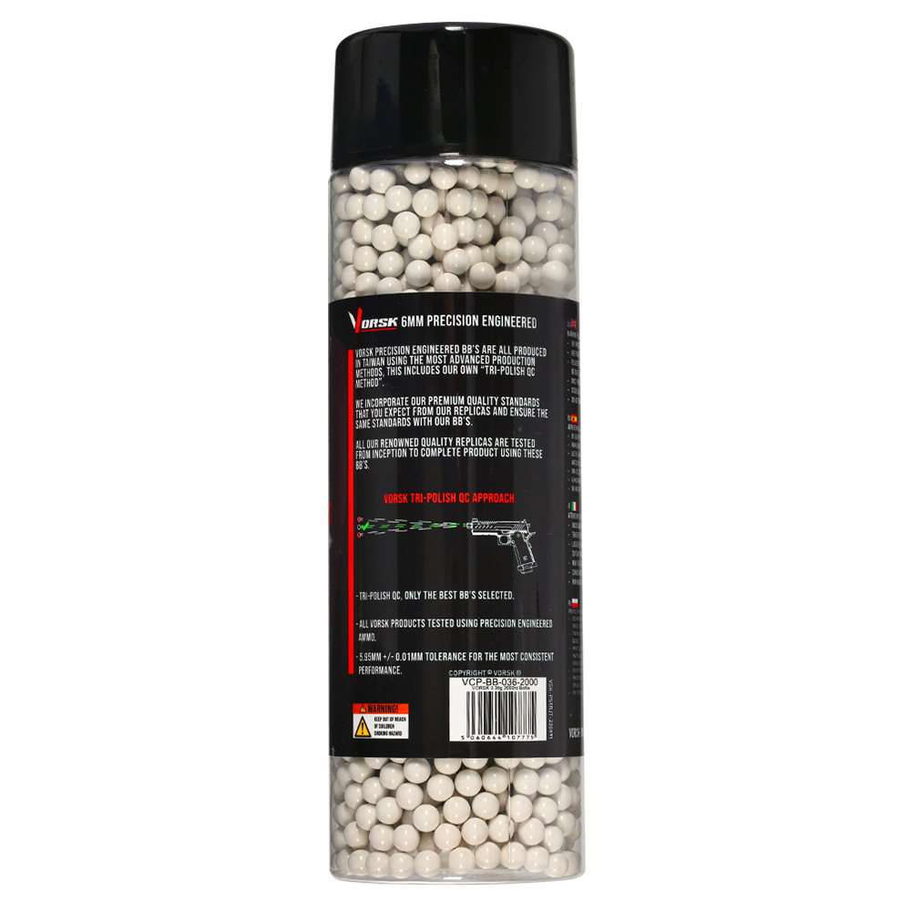 Vorsk Triple Polished QC BBs 0,36g 2.000er Flasche weiss Bild 1