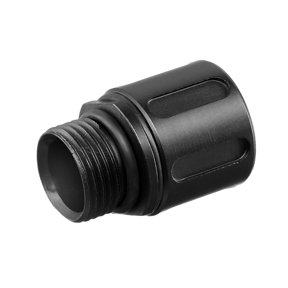 Vorsk Aluminium Schalldmpferadapter Set f. Pistolen 12mm+ auf 14mm- schwarz Bild 3