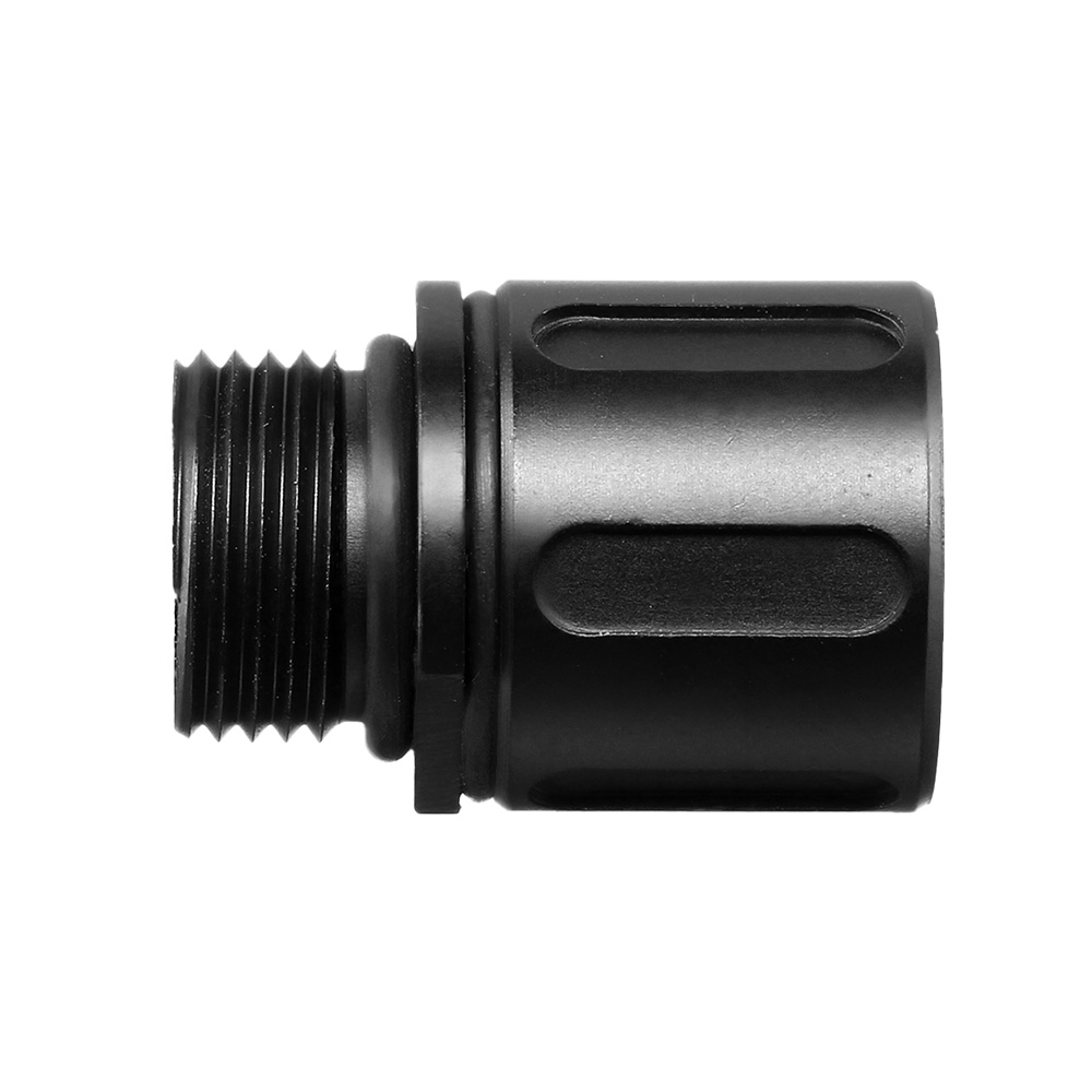 Vorsk Aluminium Schalldmpferadapter Set f. Pistolen 12mm+ auf 14mm- schwarz Bild 5