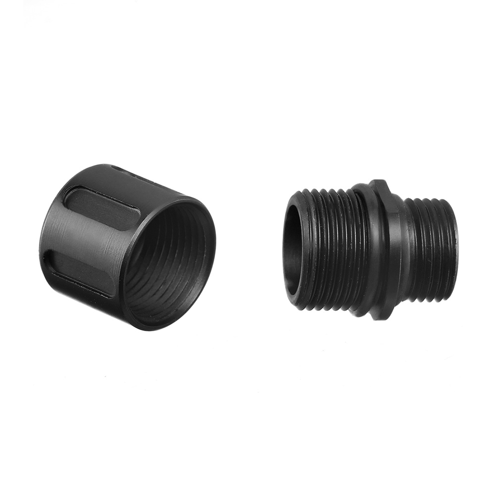 Vorsk Aluminium Schalldmpferadapter Set f. Pistolen 12mm+ auf 14mm- schwarz Bild 6