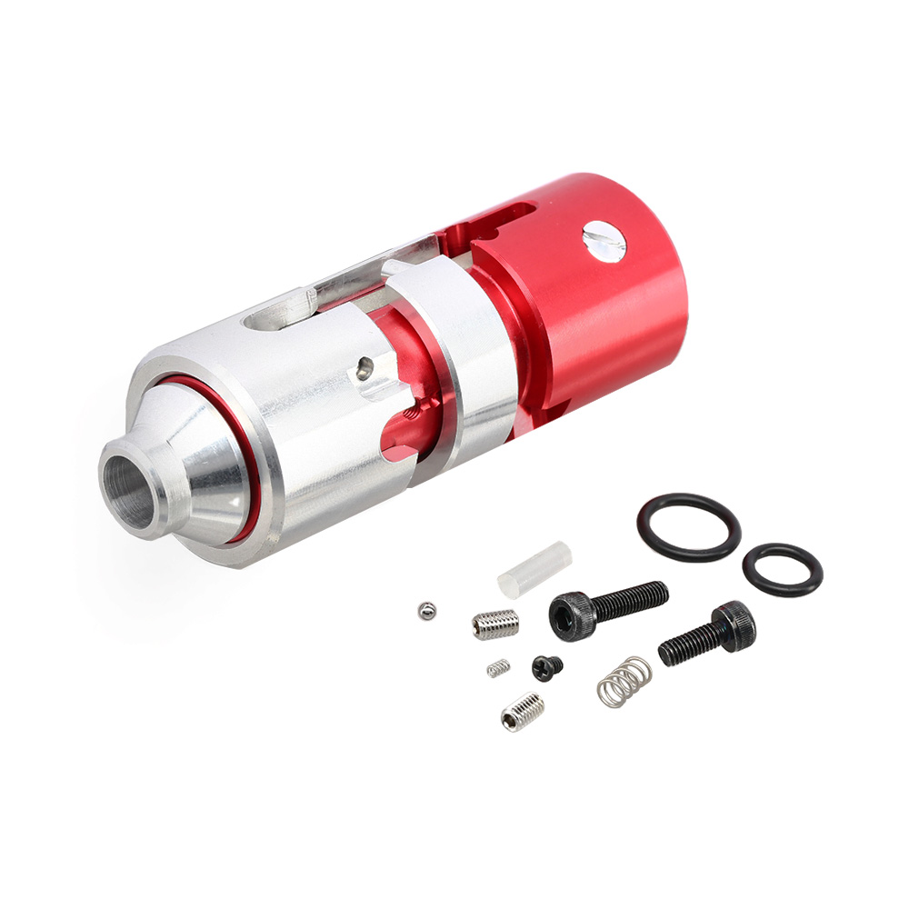 Lambda CNC Aluminium Hop-Up Chamber AEG-System Ver. 3.0 silber / rot f. TM VSR-10 Gewehre