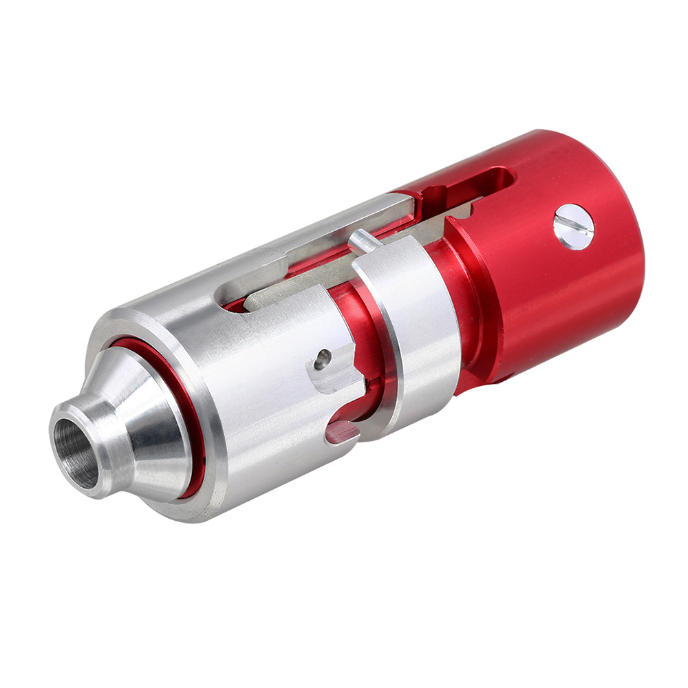 Lambda CNC Aluminium Hop-Up Chamber AEG-System Ver. 3.0 silber / rot f. TM VSR-10 Gewehre Bild 1