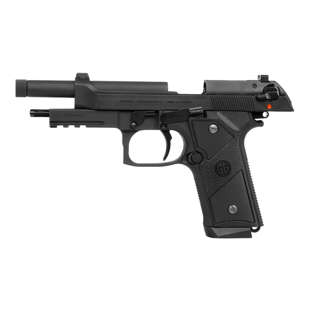 G&G GPM9 MK3 mit Metallrahmen GBB 6mm BB schwarz inkl. Pistolenkoffer Bild 2