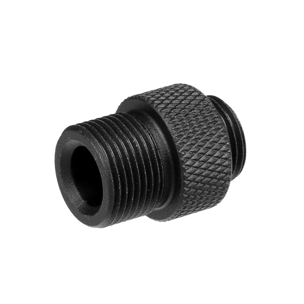 G&G Aluminium Silencer Adapter 12mm- Innen auf 14mm- Auen schwarz