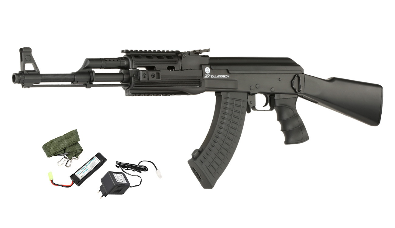 Cybergun Kalashnikov AK47 Tactical Komplettset S-AEG 6mm BB schwarz