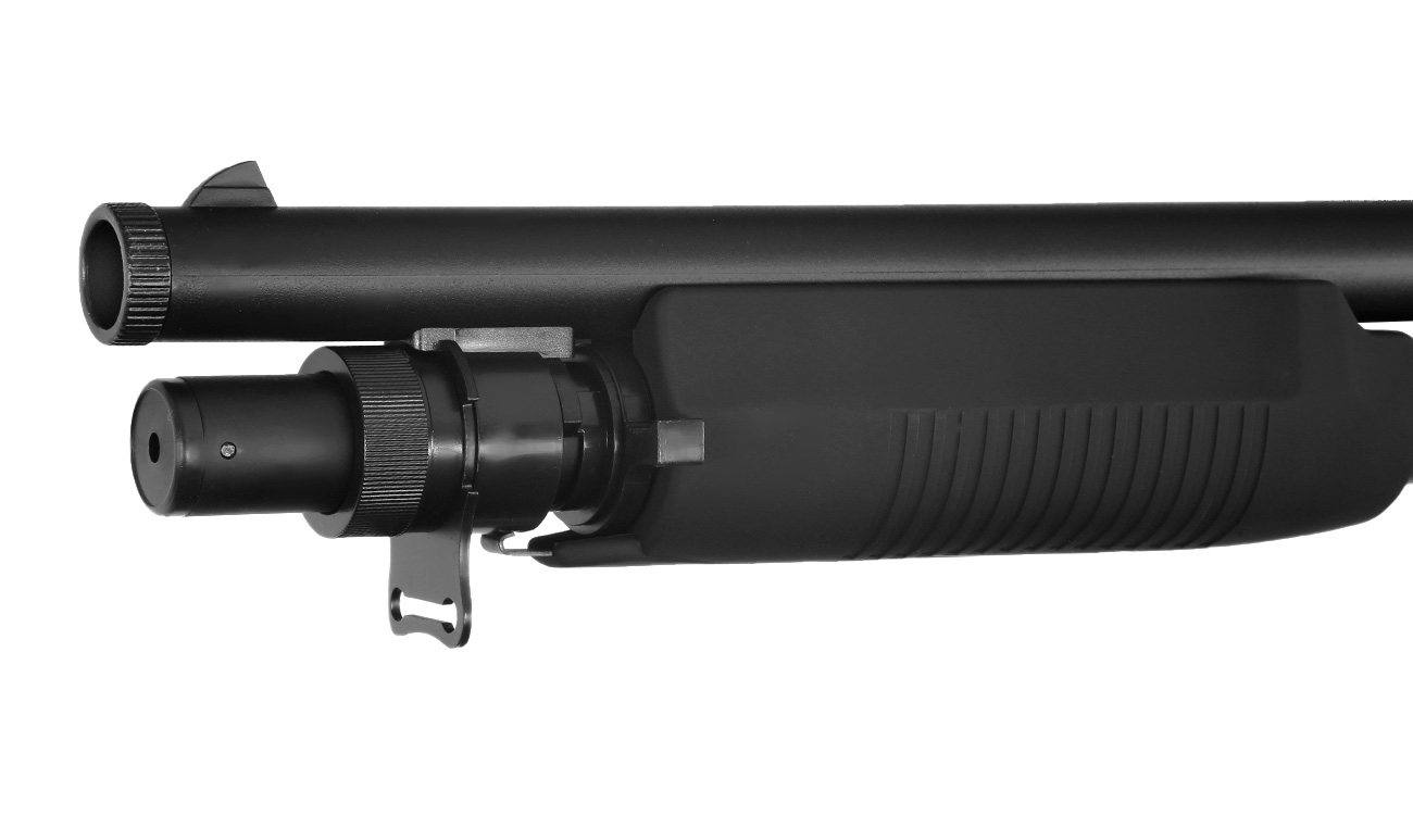 D.E. M56-B 3 Rounds Multi-Shot Pumpgun Shorty Springer schwarz Bild 6