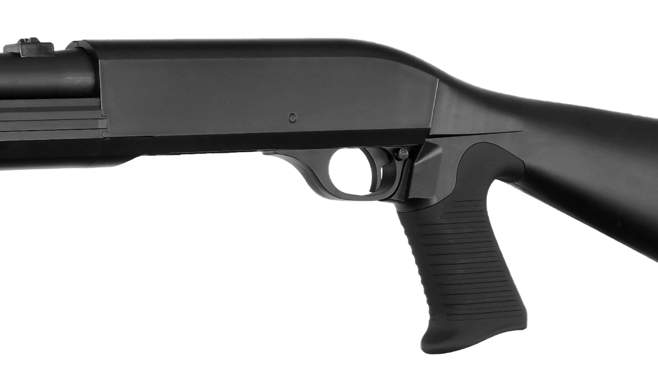 D.E. M56-A 3 Rounds Multi-Shot Pumpgun Fixed Stock Springer schwarz Bild 7