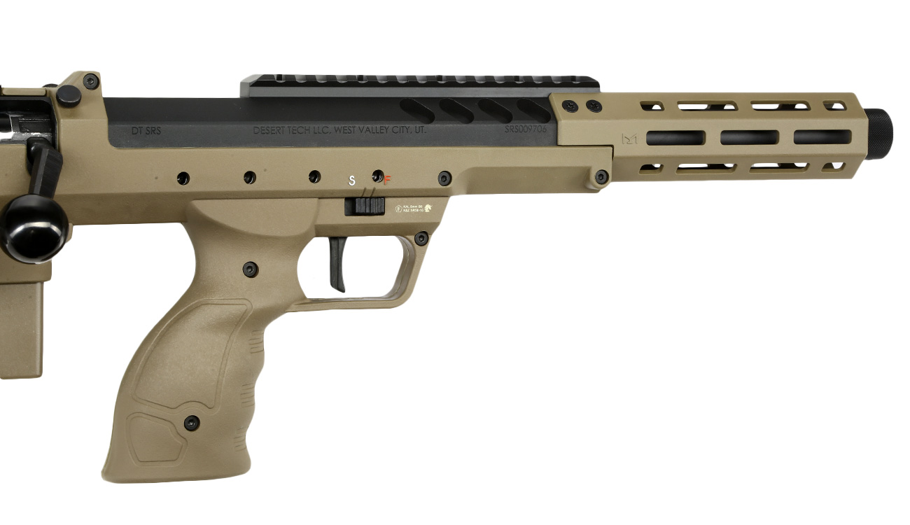 Silverback Desert Tech SRS-A2 / M2 Sport 16 Zoll Pull-Bolt Bullpup Springer 6mm BB Flat Dark Earth Bild 8