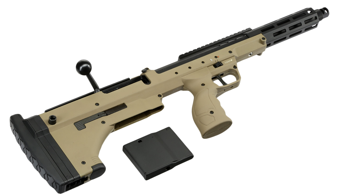 Silverback Desert Tech SRS-A2 / M2 Covert 16 Zoll Pull-Bolt Bullpup Springer 6mm BB Flat Dark Earth Bild 5