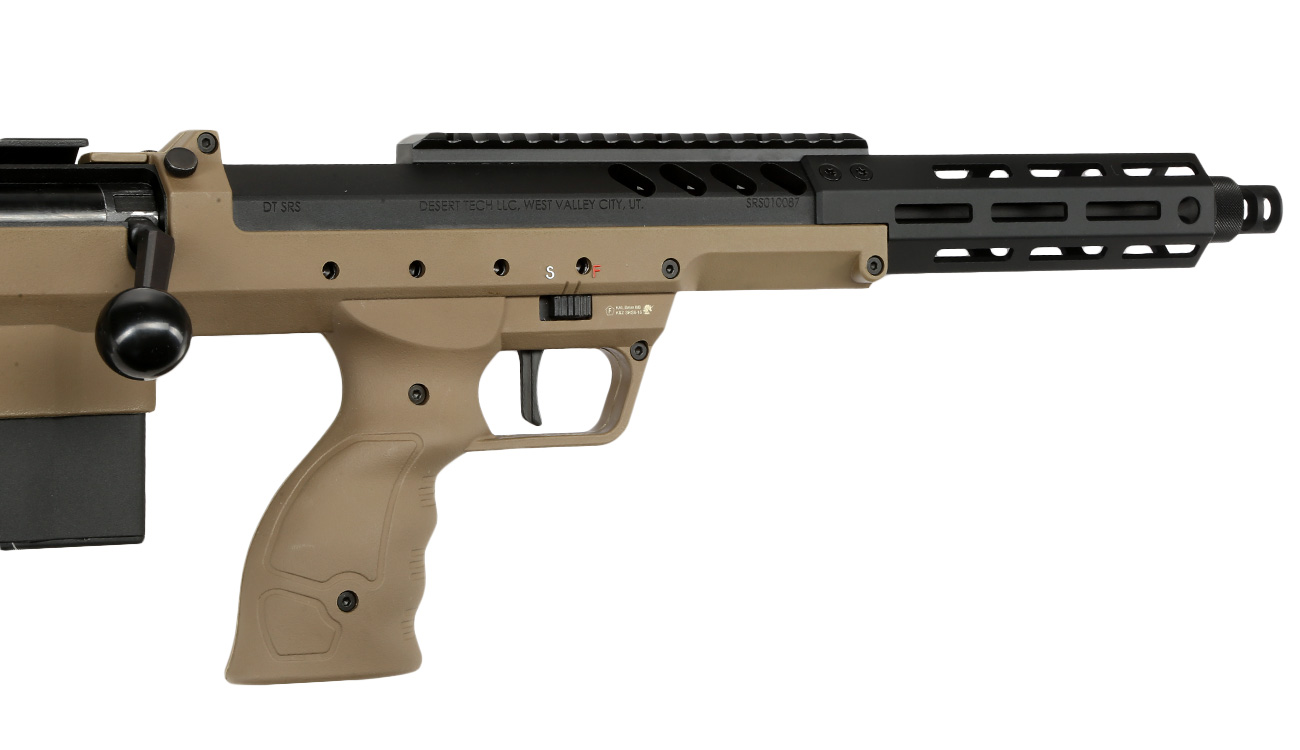 Silverback Desert Tech SRS-A2 / M2 Covert 16 Zoll Pull-Bolt Bullpup Springer 6mm BB Flat Dark Earth Bild 8