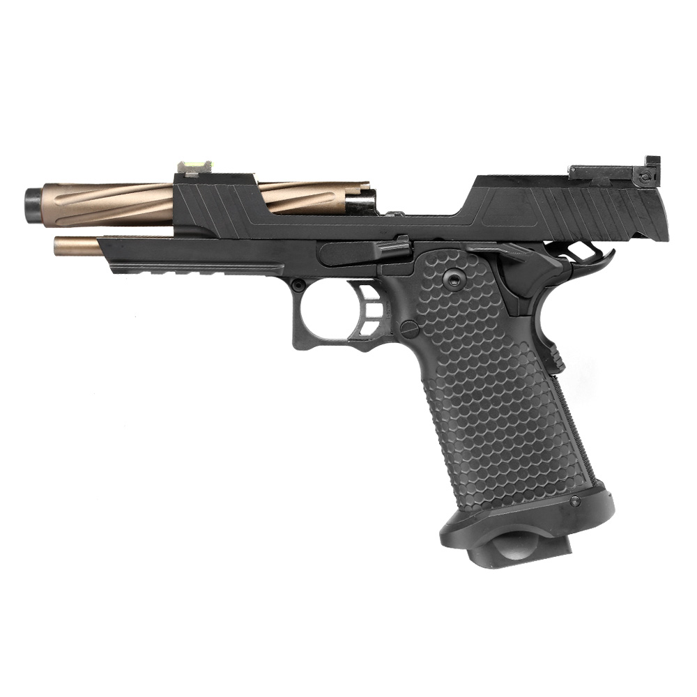 Jag Arms Hi-Capa 5.1 GMX 1.0 Vollmetall GBB 6mm BB schwarz / bronze Bild 2