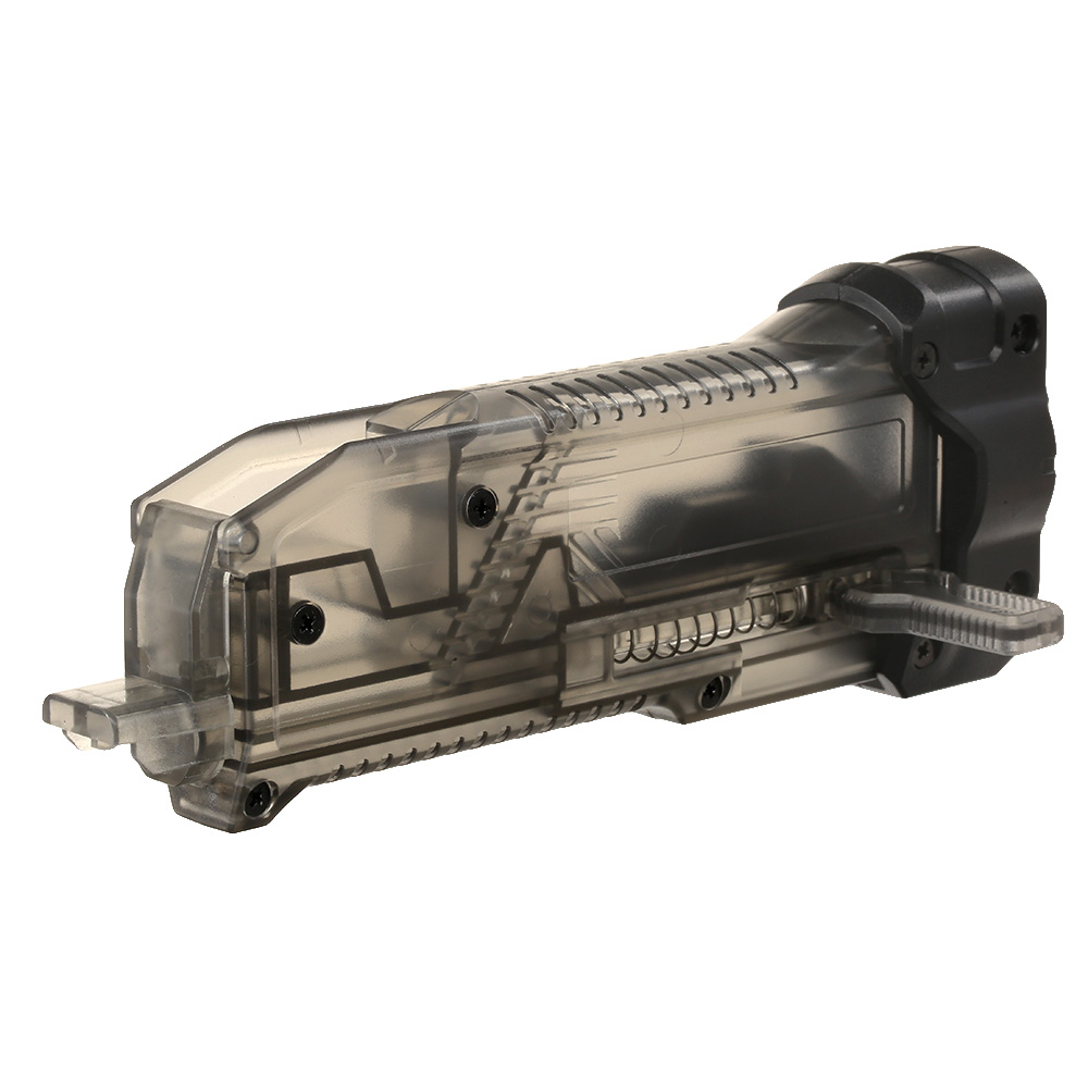 Satellite High Bullet BB Loader Plus Speedloader f. M4 AEG / S-AEG / GBB Magazine transparent