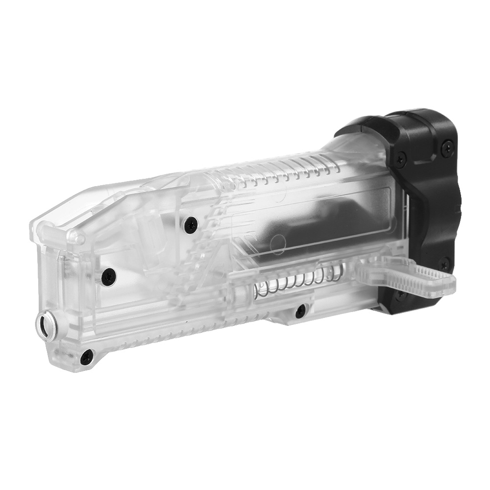 Satellite High Bullet BB Loader Plus Speedloader f. M4 AEG / S-AEG / GBB Magazine transparent Bild 1