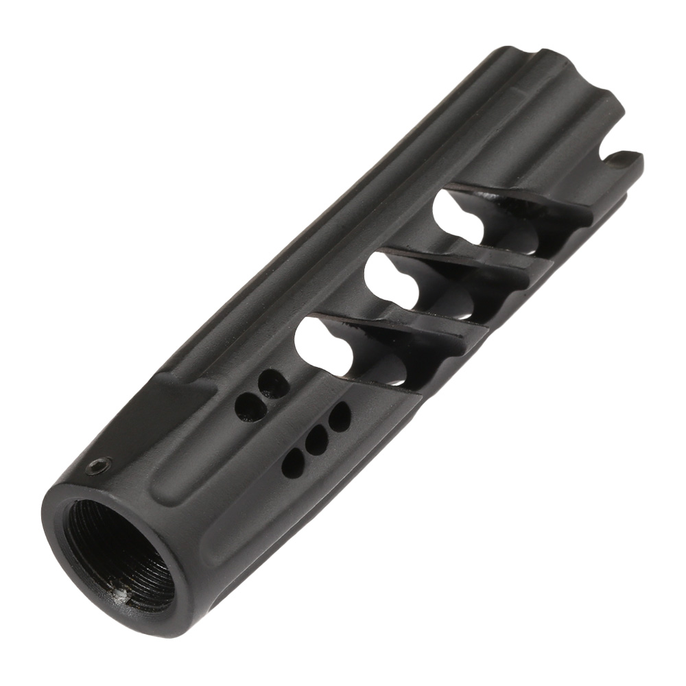 APS / EMG F1 Firearms Dragon Slay CNC Aluminium Flash-Hider schwarz 14mm- Bild 1