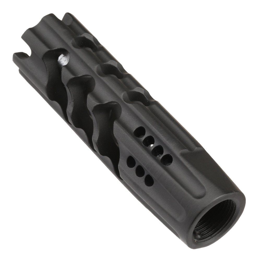 APS / EMG F1 Firearms Dragon Slay CNC Aluminium Flash-Hider schwarz 14mm- Bild 10