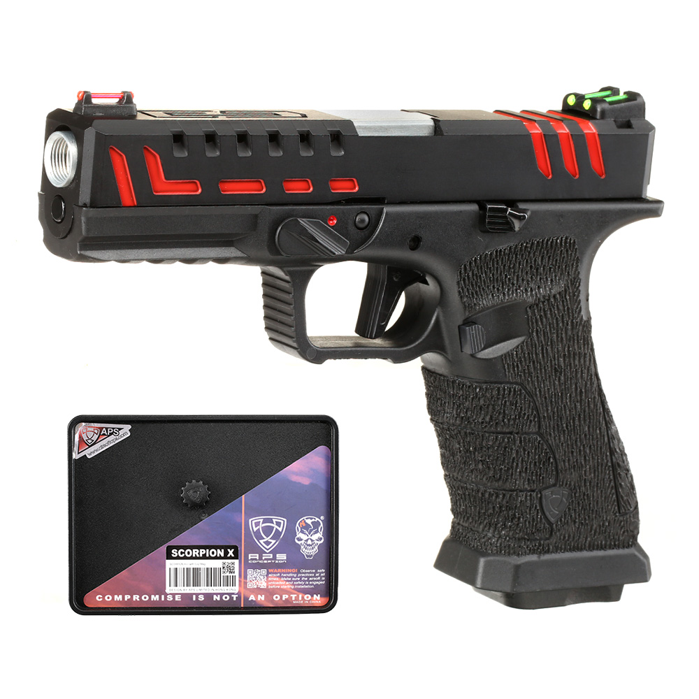 APS XTP Scorpion X D-Mod mit Metallschlitten CO2BB 6mm BB schwarz