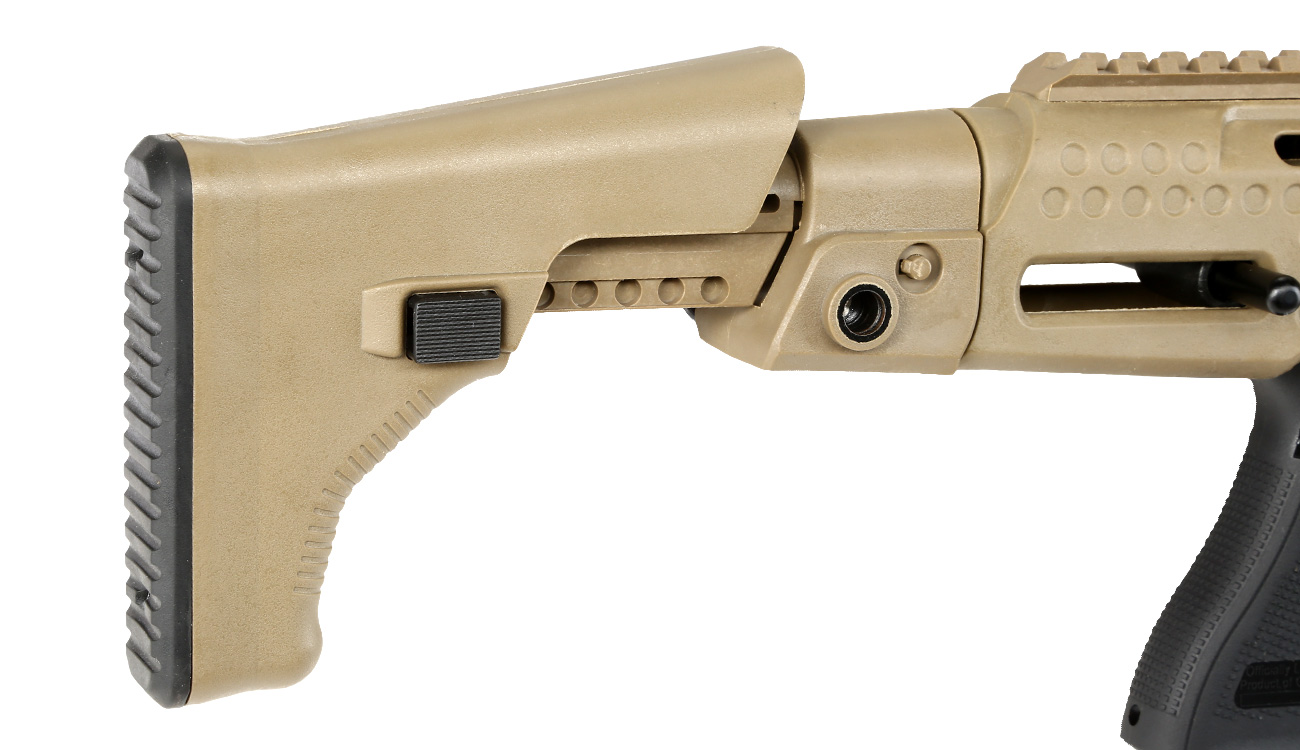 APS Caribe Carbine Conversion Kit f. TM / KSC / WE / VFC G17 / G18C GBB Pistolen Dark Earth Bild 11