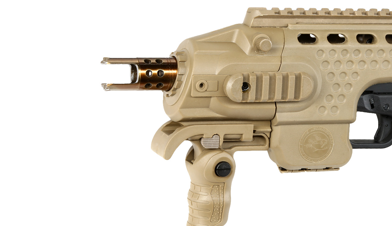 APS Caribe Carbine Conversion Kit f. TM / KSC / WE / VFC G17 / G18C GBB Pistolen Dark Earth Bild 9