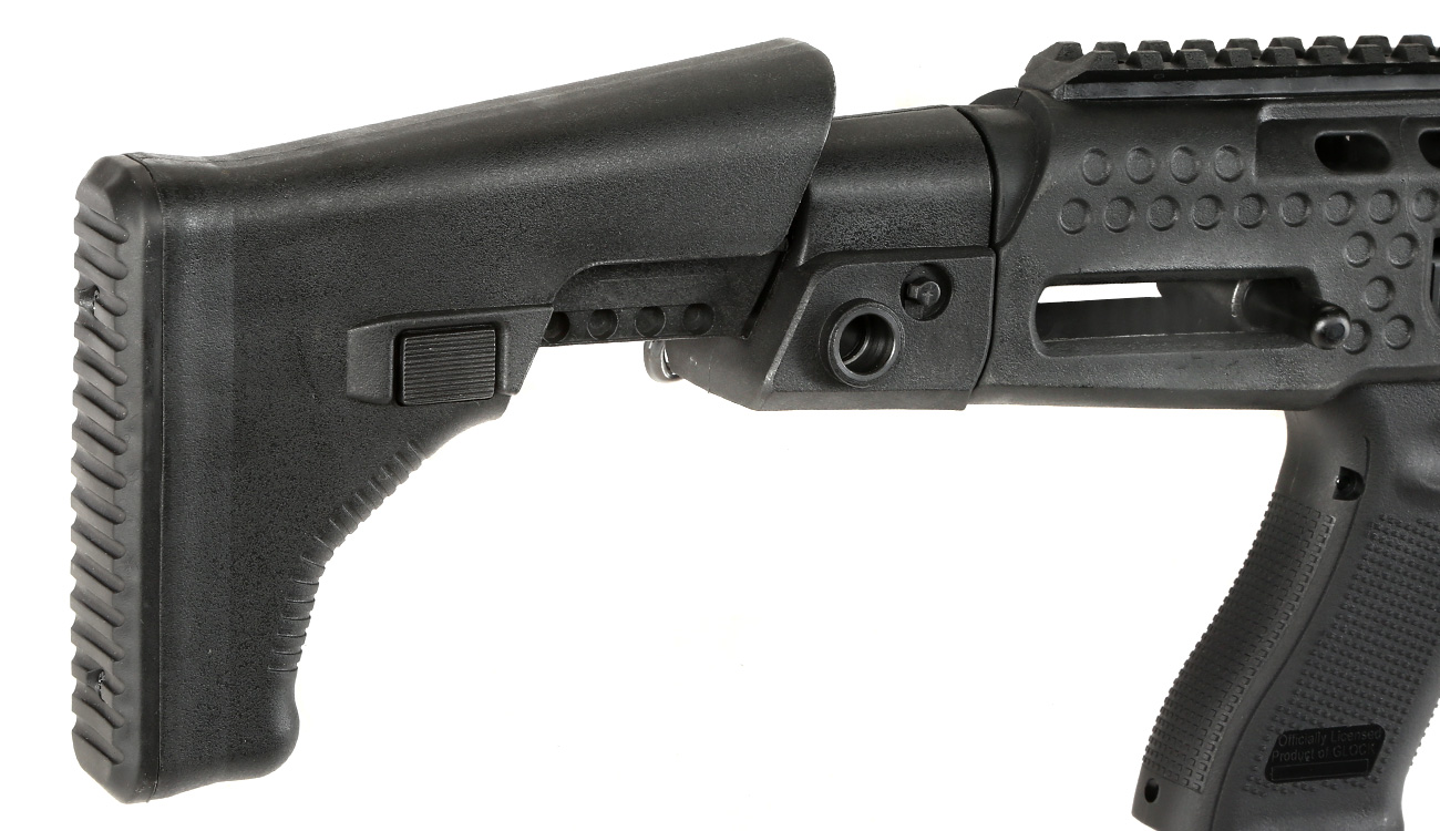 APS Caribe Carbine Conversion Kit f. TM / KSC / WE / VFC G17 / G18C GBB Pistolen schwarz Bild 11