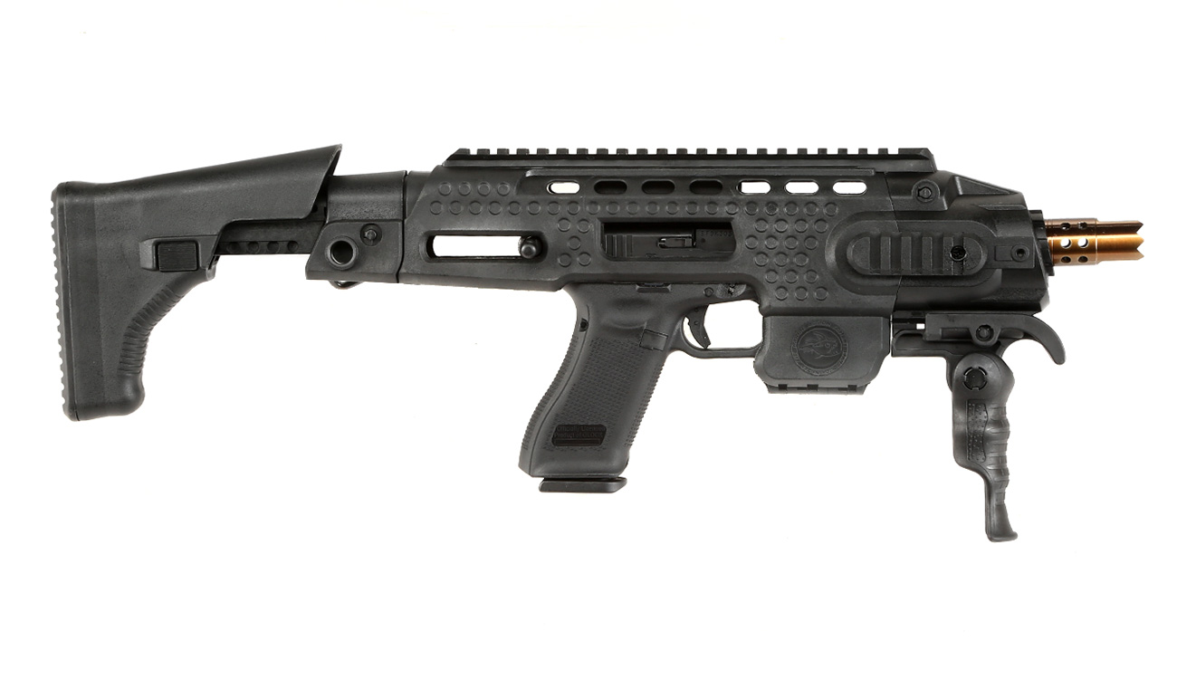 APS Caribe Carbine Conversion Kit f. TM / KSC / WE / VFC G17 / G18C GBB Pistolen schwarz Bild 2