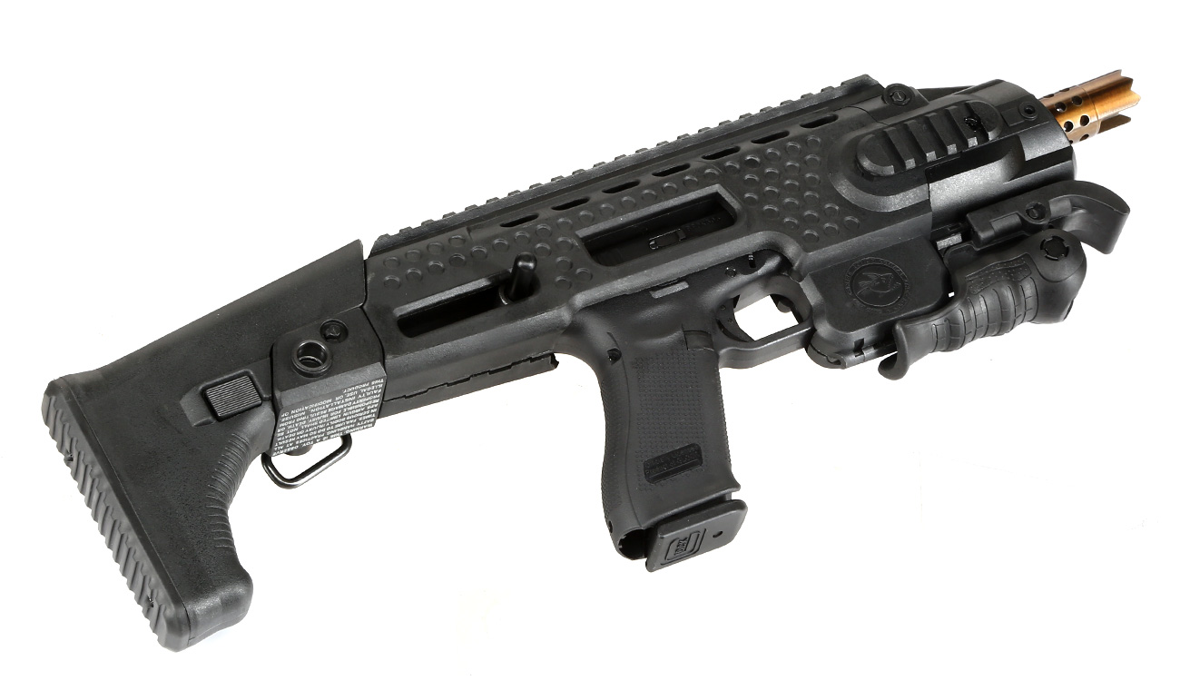 APS Caribe Carbine Conversion Kit f. TM / KSC / WE / VFC G17 / G18C GBB Pistolen schwarz Bild 4