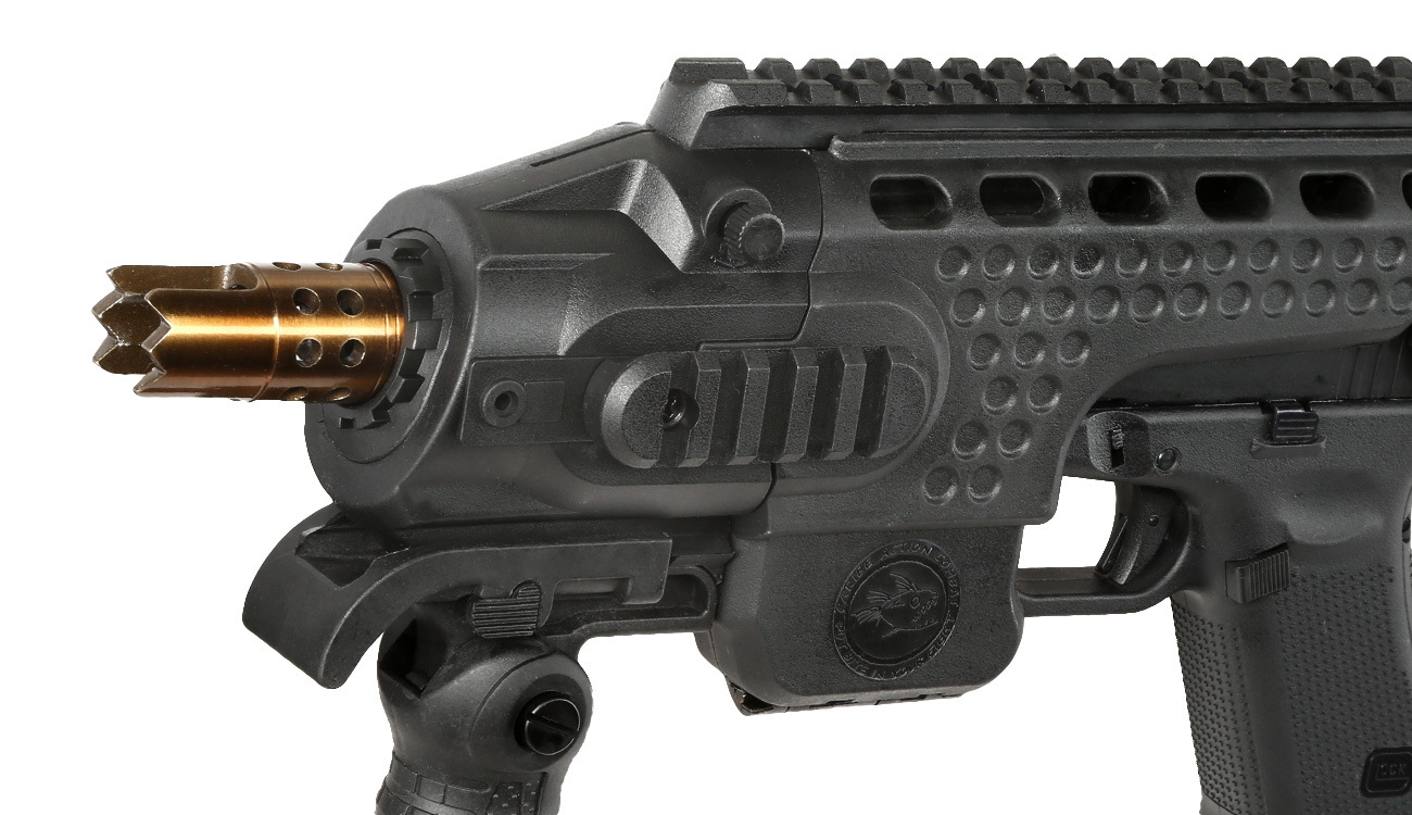 APS Caribe Carbine Conversion Kit f. TM / KSC / WE / VFC G17 / G18C GBB Pistolen schwarz Bild 9