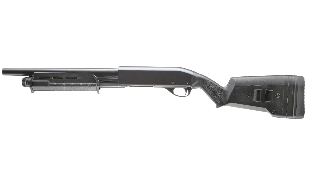 Cyma M870 MP-Style Shotgun Medium-Type Tri-Barrel Vollmetall Springer 6mm BB schwarz Bild 1