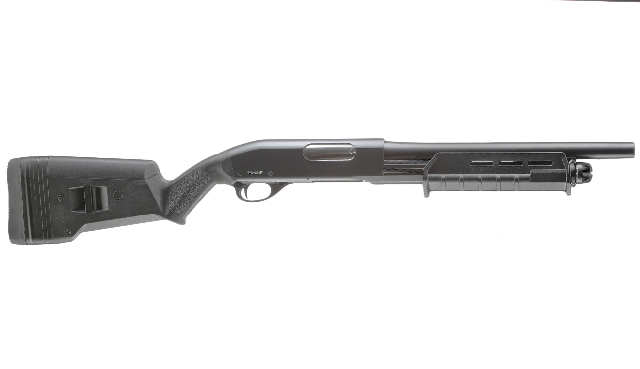 Cyma M870 MP-Style Shotgun Medium-Type Tri-Barrel Vollmetall Springer 6mm BB schwarz Bild 2