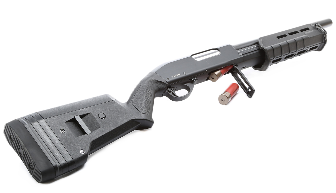 Cyma M870 MP-Style Shotgun Medium-Type Tri-Barrel Vollmetall Springer 6mm BB schwarz Bild 1