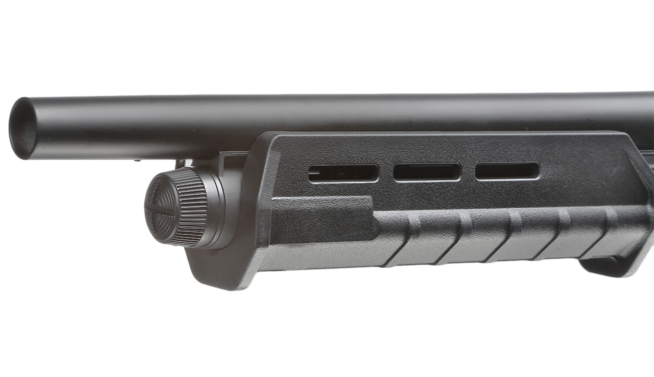 Cyma M870 MP-Style Shotgun Medium-Type Tri-Barrel Vollmetall Springer 6mm BB schwarz Bild 1