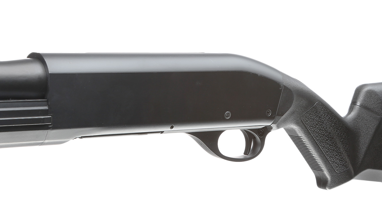 Cyma M870 MP-Style Shotgun Medium-Type Tri-Barrel Vollmetall Springer 6mm BB schwarz Bild 1
