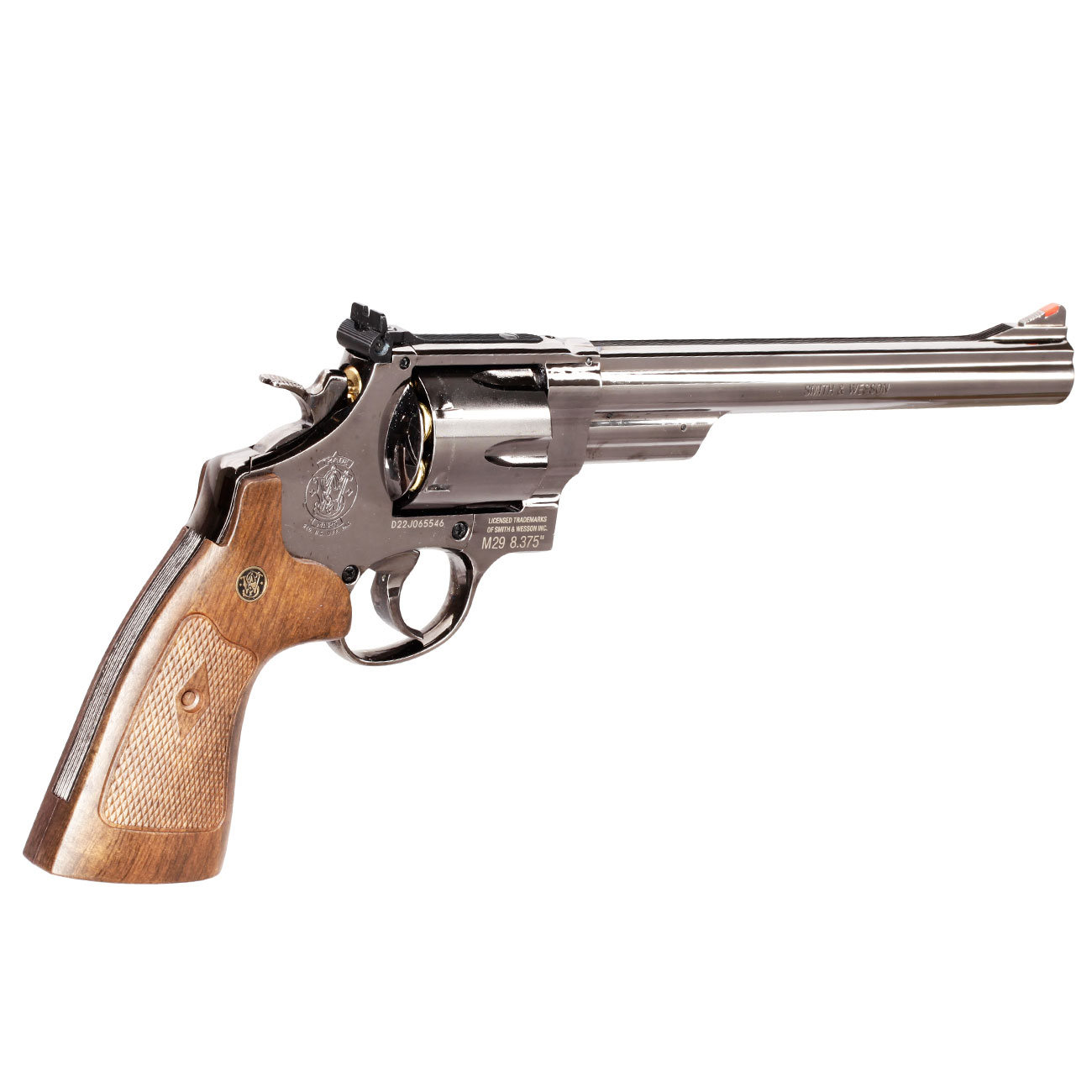 Smith & Wesson Model 29 8 3/8 Zoll Vollmetall CO2 Revolver 6mm BB Black-Chrome-Finish Bild 4