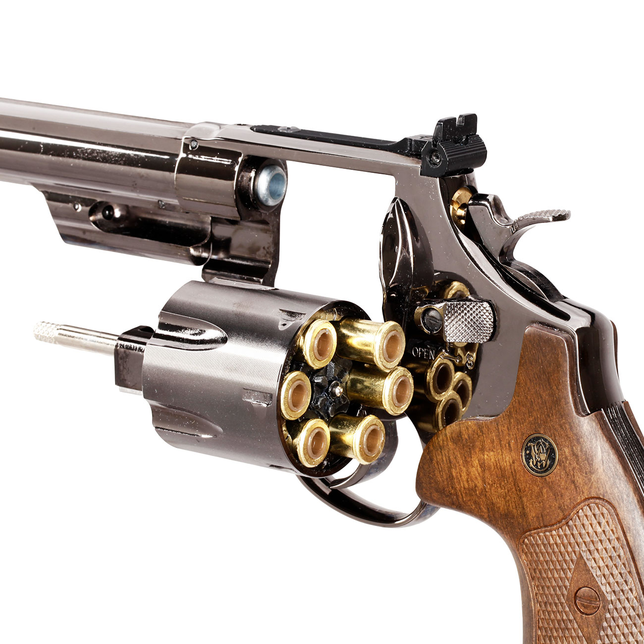 Smith & Wesson Model 29 8 3/8 Zoll Vollmetall CO2 Revolver 6mm BB Black-Chrome-Finish Bild 7