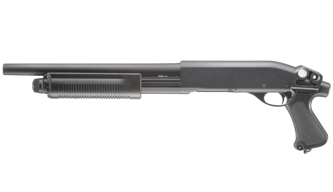 Cyma M870 Combat Shotgun Short-Type Tri-Barrel Vollmetall Springer 6mm BB schwarz Bild 1