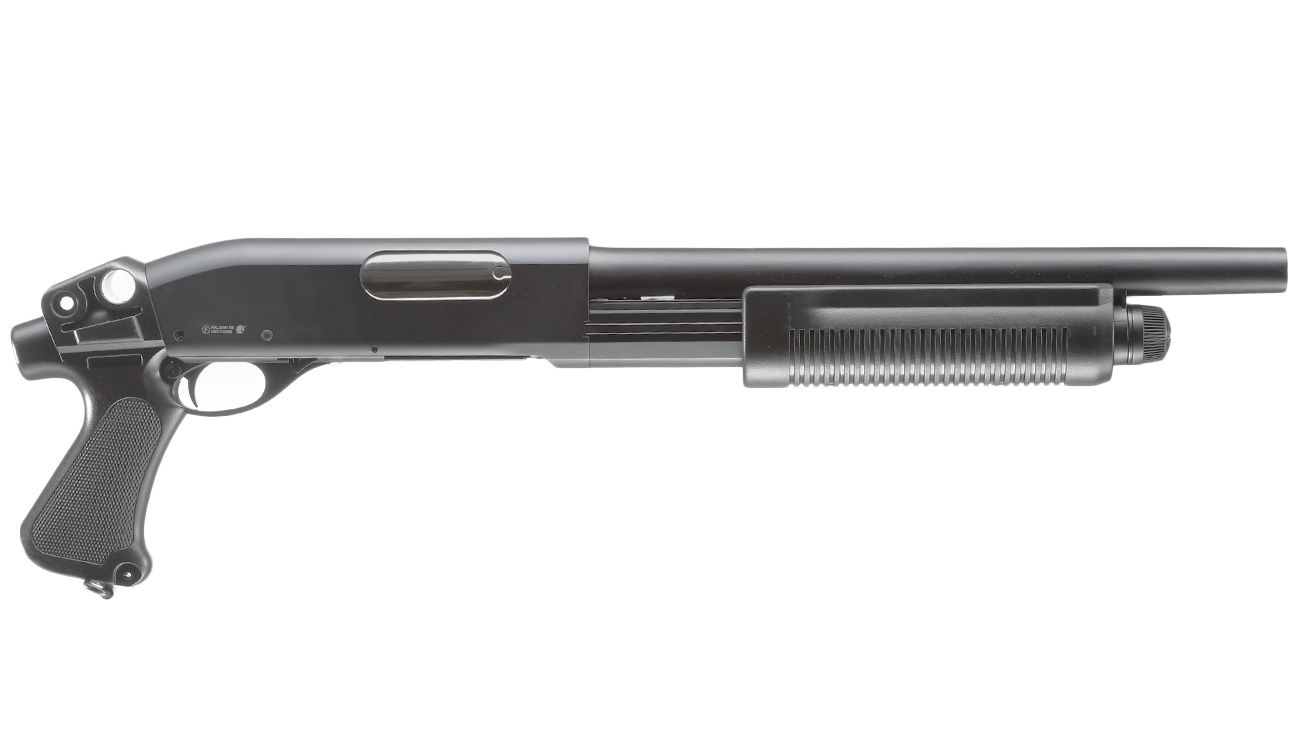 Cyma M870 Combat Shotgun Short-Type Tri-Barrel Vollmetall Springer 6mm BB schwarz Bild 2