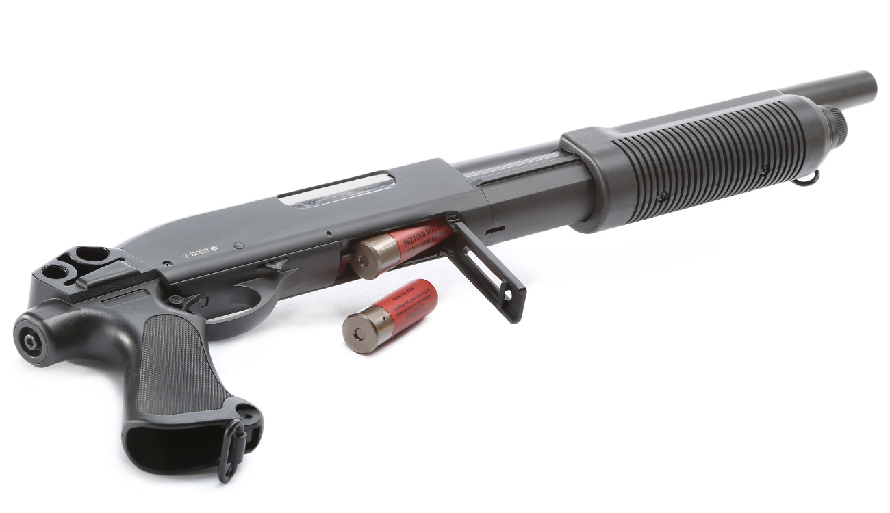Cyma M870 Combat Shotgun Short-Type Tri-Barrel Vollmetall Springer 6mm BB schwarz Bild 5