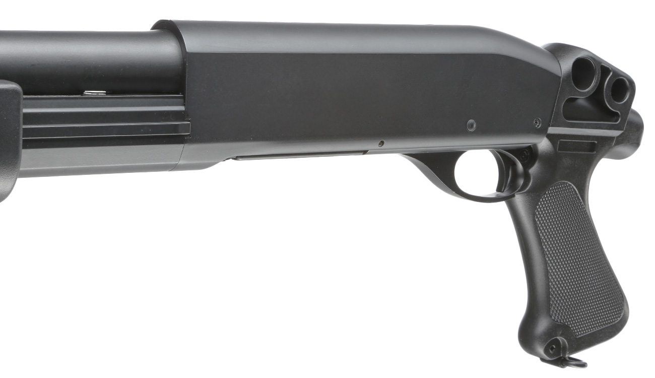 Cyma M870 Combat Shotgun Short-Type Tri-Barrel Vollmetall Springer 6mm BB schwarz Bild 7