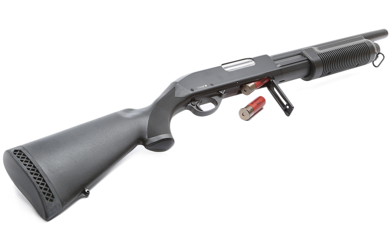 Cyma M870 Sheriff Shotgun Medium-Type Tri-Barrel Vollmetall Springer 6mm BB schwarz Bild 5