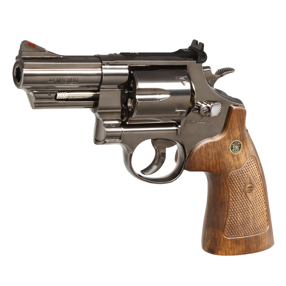 Smith & Wesson Model 29 3 Zoll Vollmetall CO2 Revolver 6mm BB Black-Chrome-Finish