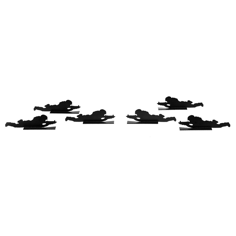 Double Bell Soldiers Lay em Down Combat Targets Metall-Schiefiguren 6 Stck schwarz