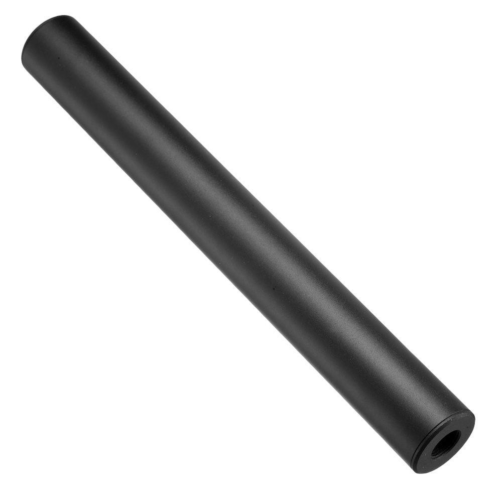 King Arms Light Weight Aluminium Silencer 250 x 30mm 14mm+ / 14mm- schwarz Bild 1