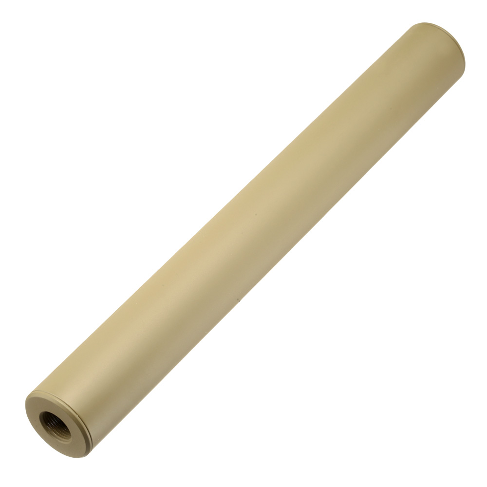 King Arms Light Weight Aluminium Silencer 250 x 30mm 14mm+ / 14mm- Dark Earth