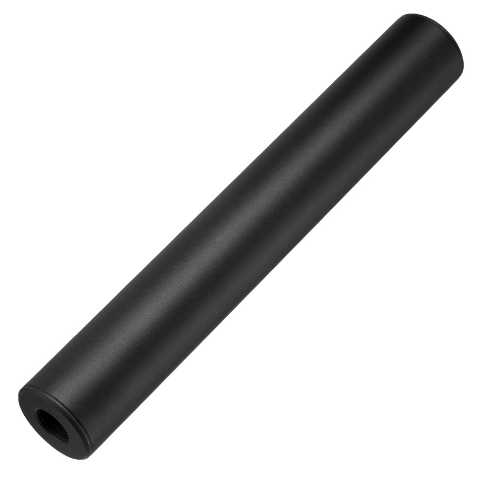 King Arms Light Weight Aluminium Silencer 200 x 30mm 14mm+ / 14mm- schwarz