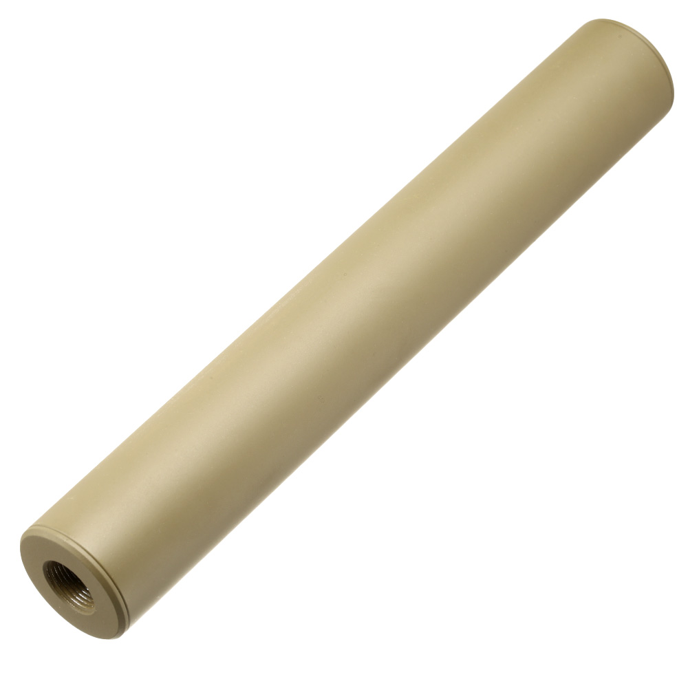 King Arms Light Weight Aluminium Silencer 200 x 30mm 14mm+ / 14mm- Dark Earth