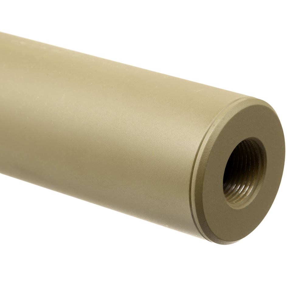 King Arms Light Weight Aluminium Silencer 200 x 30mm 14mm+ / 14mm- Dark Earth Bild 5