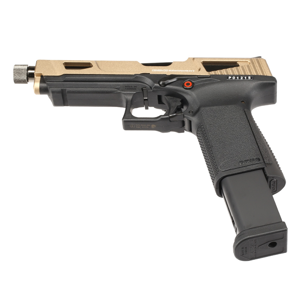 G&G GTP9 MS Airsoftpistole mit Metallschlitten GBB 6mm BB Desert Tan inkl. Pistolenkoffer Bild 4